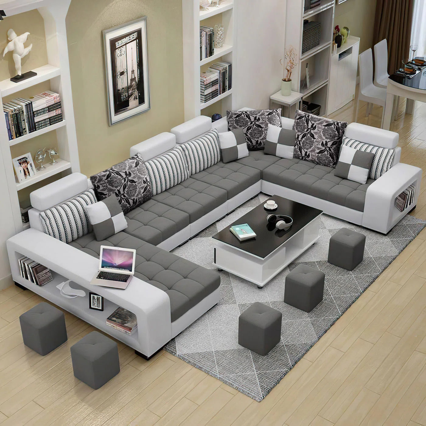 Askhat+Upholstered+U-Shaped+